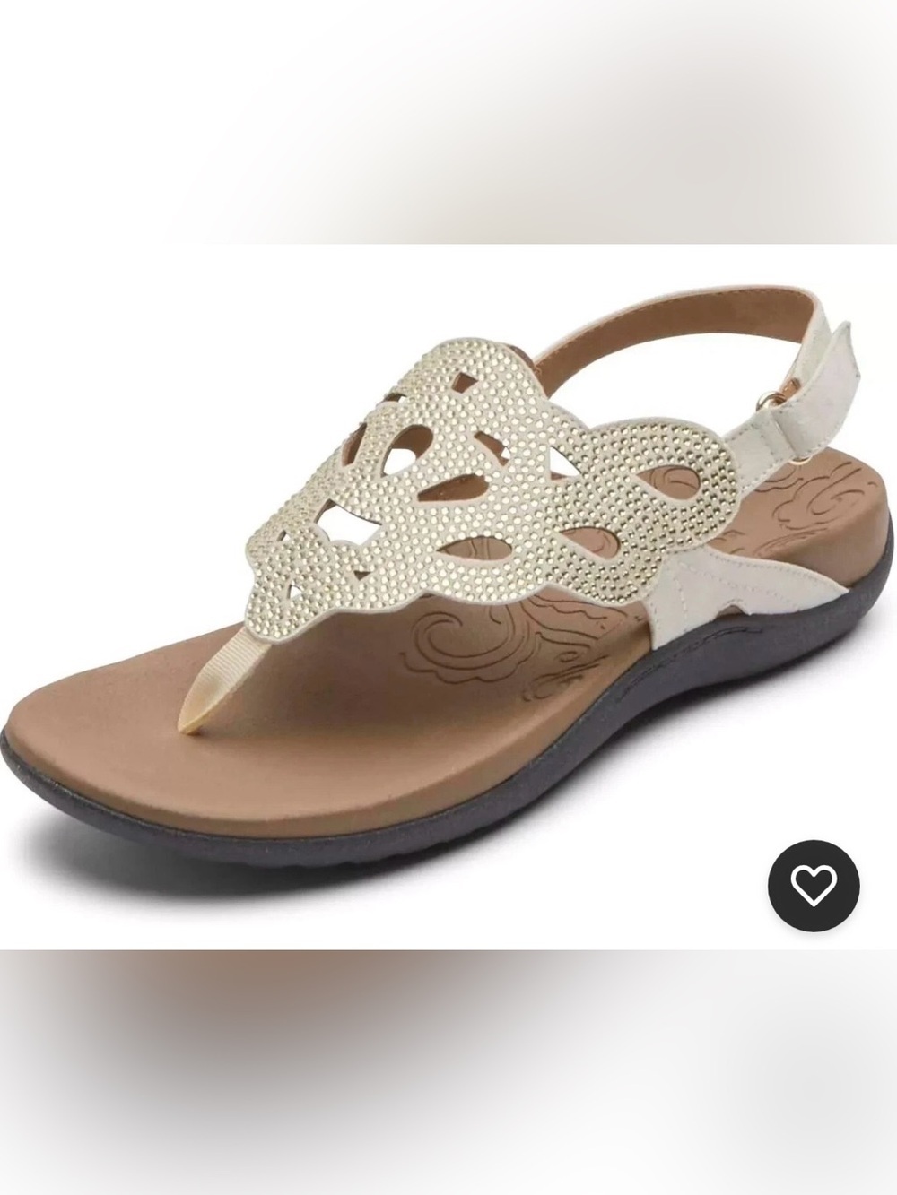 Rockport Women's Ridge Slingback Sandals Color Gold Bling Size 7M Style CJ1715